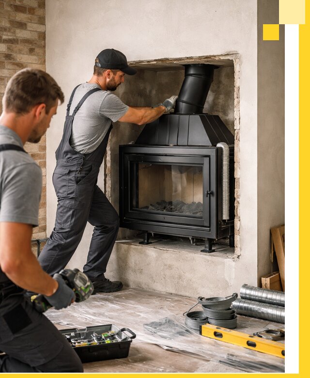 Установка каминных топок в Угличе: монтаж, подключение