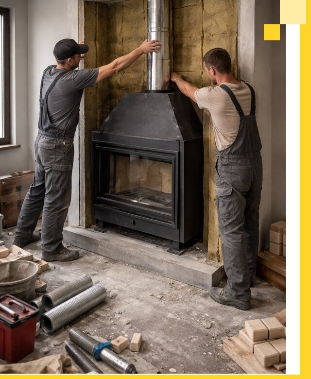 Изготовление и монтаж закрытых каминов в Угличе под ключ