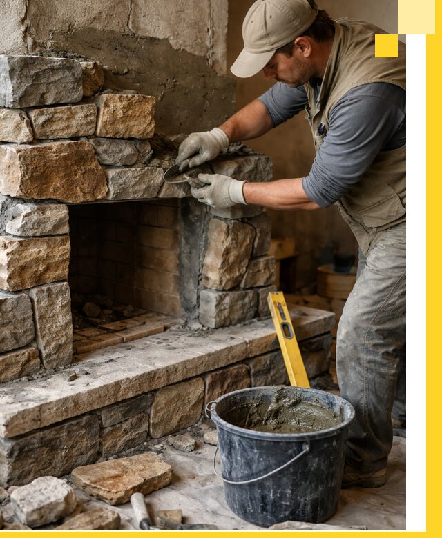 Изготовление и установка каменных каминов под ключ в Угличе