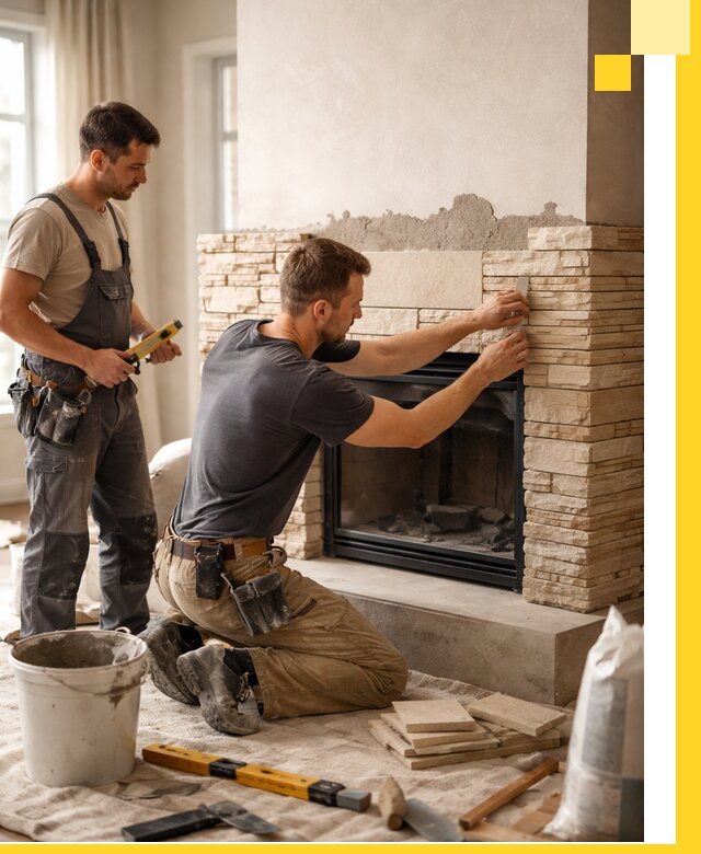 Установка и монтаж каминов для загородного дома в Угличе