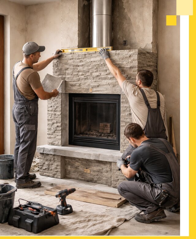 Профессиональный монтаж каминов под ключ в Угличе для дома