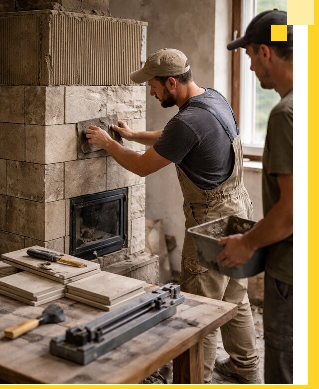 Профессиональная облицовка печей в Угличе: керамика и камень