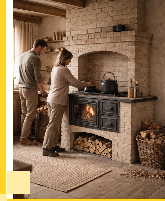 Печи с плитой в Угличе от 46890 р. | ЭриданГлч — кирпичная печь