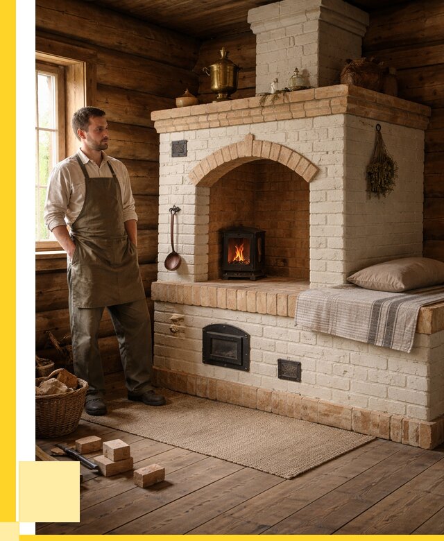 Русские печи с лежанкой под ключ в Угличе от 156300 р. ЭриданГлч