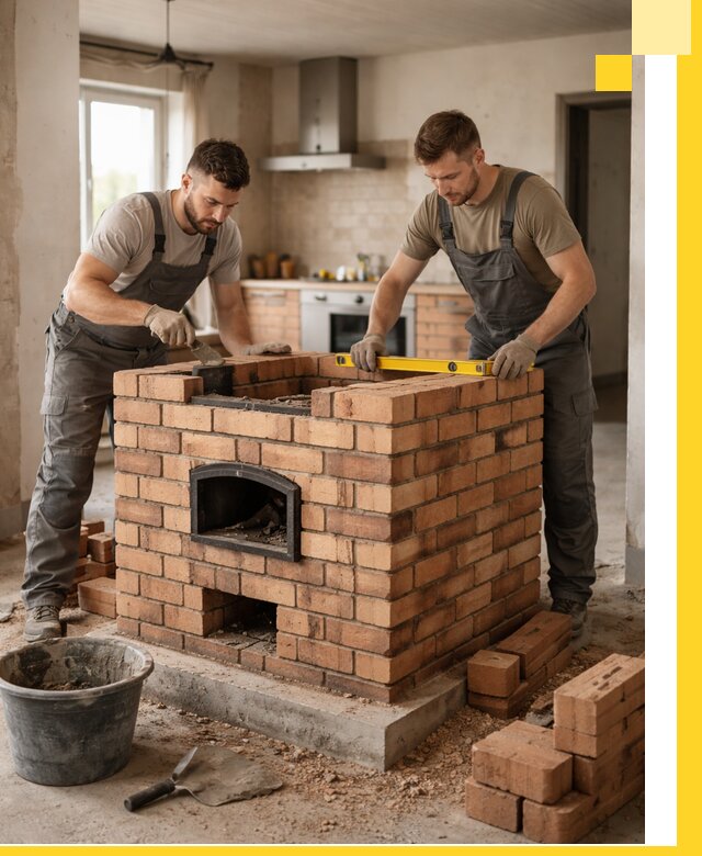 Установка и монтаж печей в частном доме в Угличе под ключ