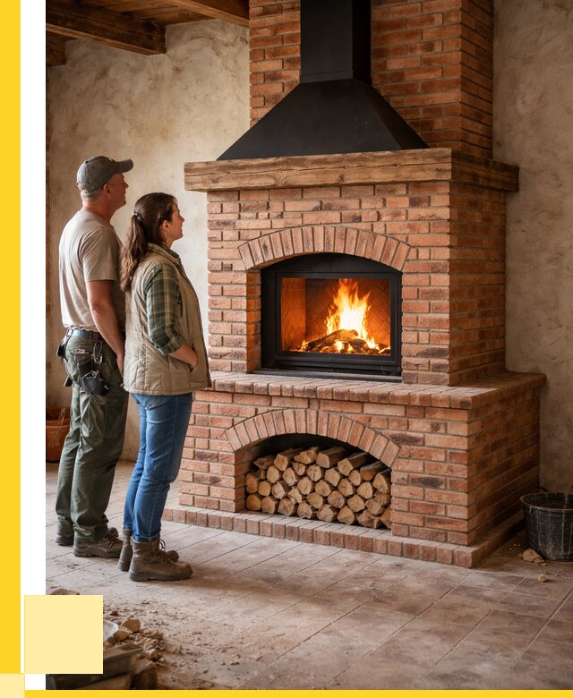 Печи камины из кирпича в Угличе от 125040 р. | ЭриданГлч