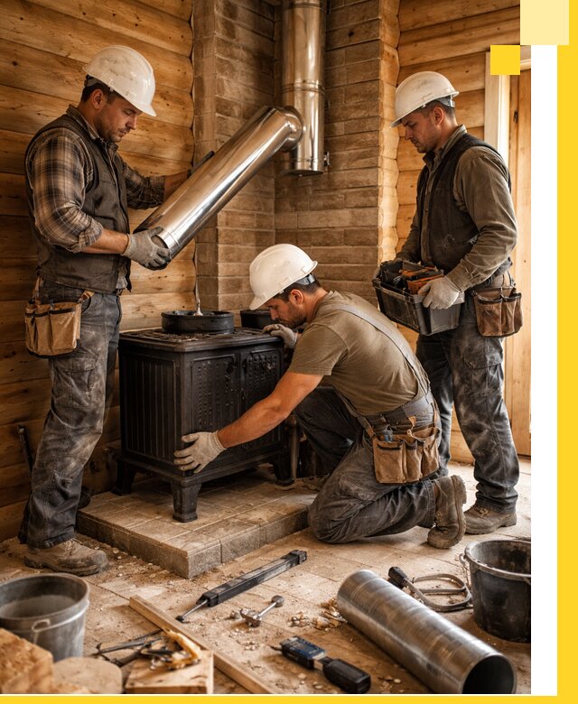 Профессиональный монтаж банных печей и дымоходов в Угличе