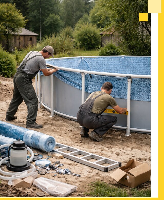 Установка и монтаж каркасных бассейнов в Угличе под ключ