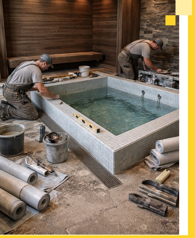 Установка и строительство бассейнов для сауны в Угличе