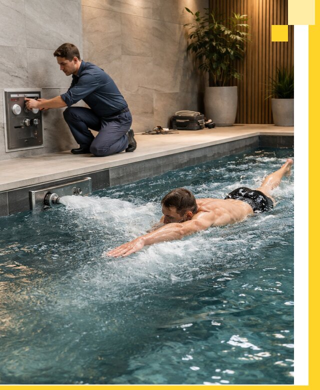 Проектирование и монтаж бассейнов с противотоком в Угличе