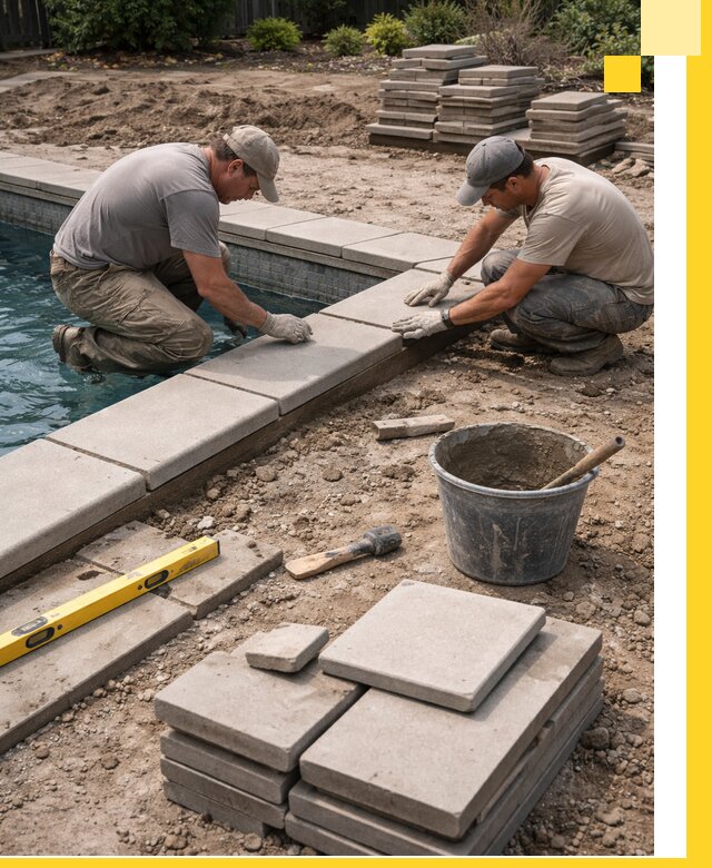 Установка и изготовление копингового камня для бассейнов в Угличе