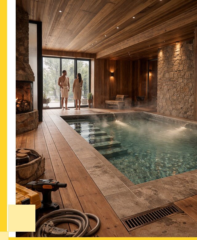 Проекты бань с бассейном под ключ в Угличе от 78150 р., ЭриданГлч