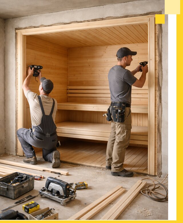 Монтаж саун под ключ в Угличе — проектирование и установка