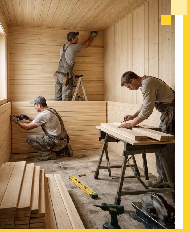 Обшивка саун в Угличе из натуральной древесины под ключ