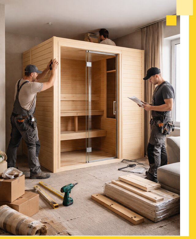 Установка и благоустройство саун в квартире в Угличе