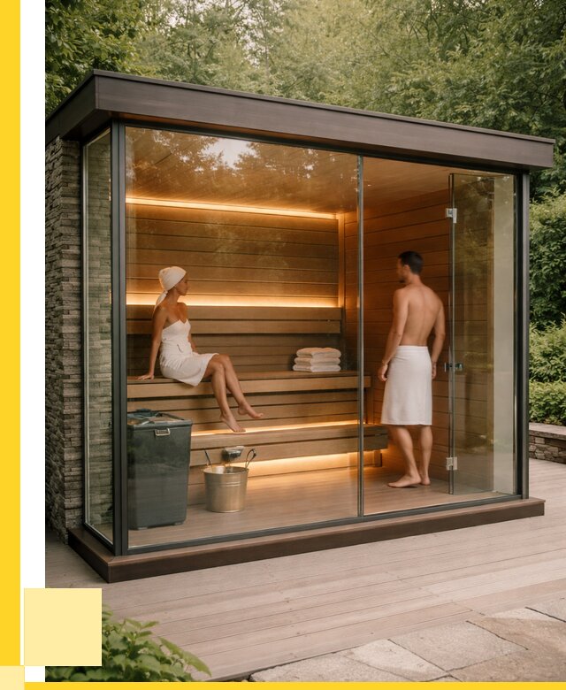 Сауна стеклянная и двери для сауны в Угличе от 260500 р. | ЭриданГлч