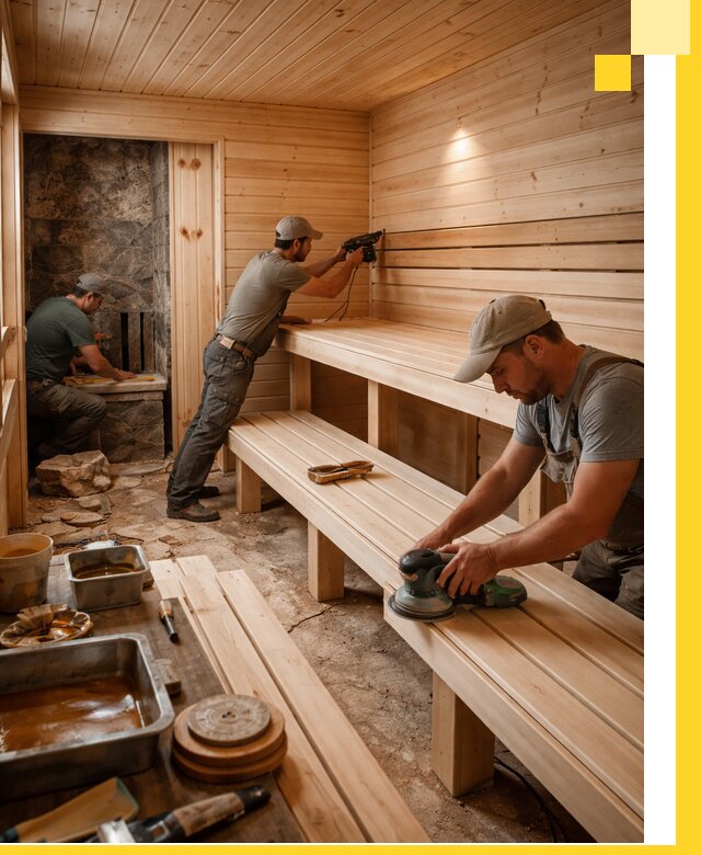 Профессиональная отделка бань в Угличе под ключ, с гарантией