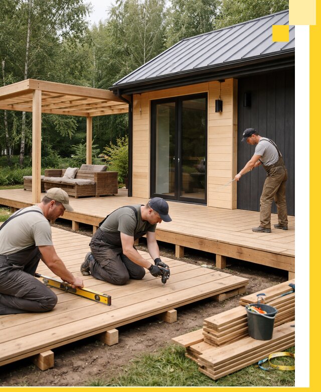 Строительство бань с террасой и бассейном под ключ в Угличе