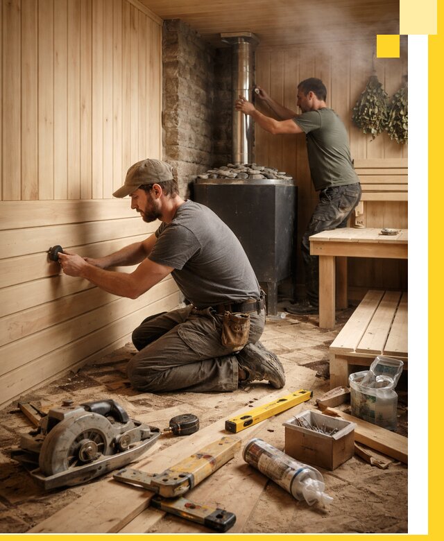 Полное строительство и оснащение парных под ключ в Угличе