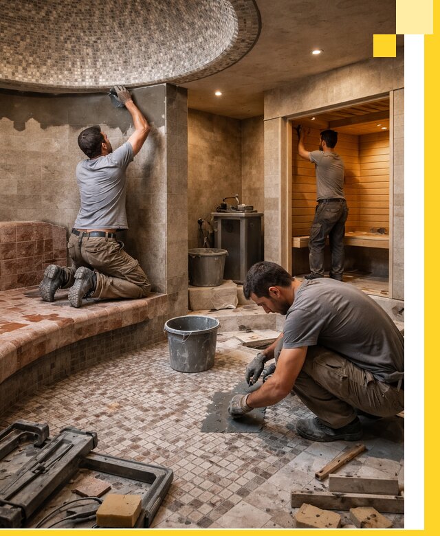 Проект и строительство хамама бани и сауны под ключ в Угличе